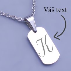 Prívesok z chirurgickej ocele doštička 20mm možnosť gravírovanie