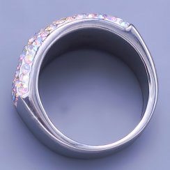 Dámský prsten z chirurgické oceli se zirkony vel. 54,57,60