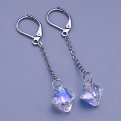Řetízkové náušnice Swarovski Crystal AB