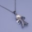 Přívěsek z chirurgické oceli  3D andělíček Swarovski elements