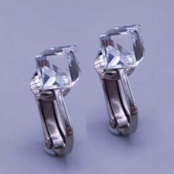 Náušnice Swarovski klipsy z chirurgické oceli čiré 6mm