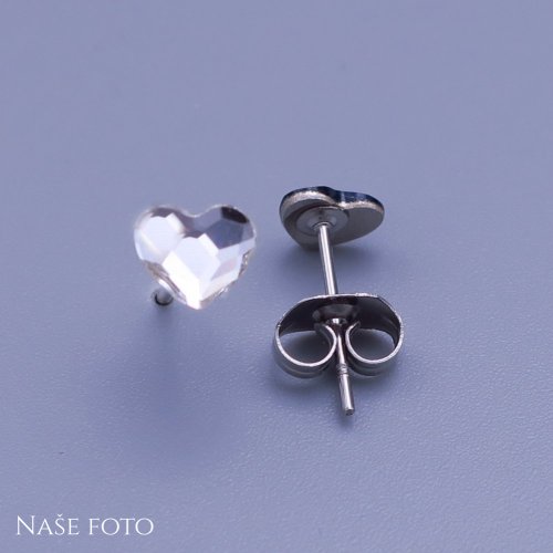Náušnice Swarovski srdíčka 6mm výběr barev