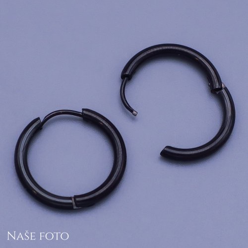 Krúžky z chirurgickej ocele v čiernej farbe