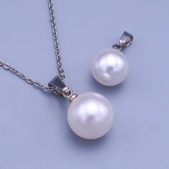Prívesok perla Swarovski white 10mm, 12mm