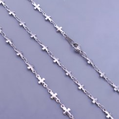 Řetízek z chirurgické oceli křížky délka 40-60cm