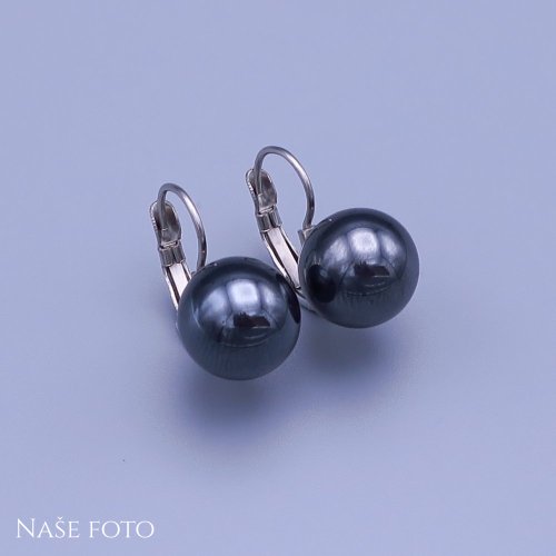 Náušnice kuličky hematit 7,10,12mm