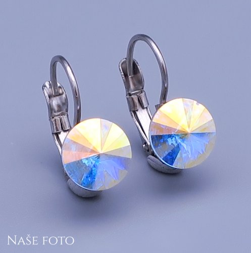 Dětské náušnice Swarovski Rivoli 8mm výběr barev