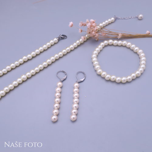 Náušnice ze Swarovski perliček - ocelové