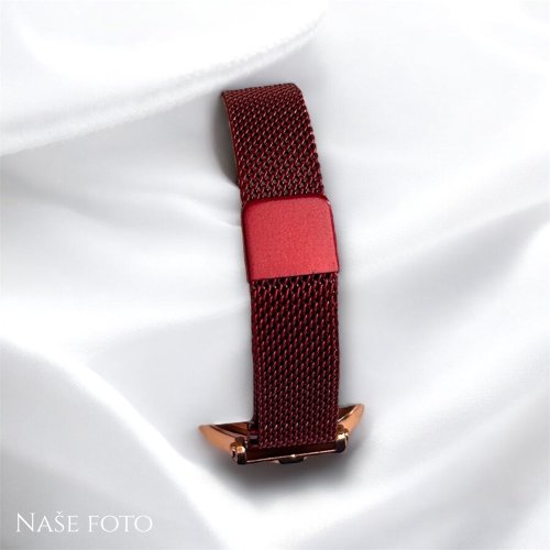 Dámské hodinky Rinnandy – tmavě červené s rosegold rámem