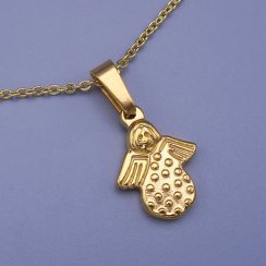 Pozlátený prívesok anjelik 18mm z chirurgickej ocele