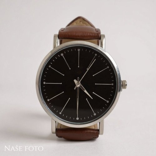 Pánské minimalistické hodinky Brown Black