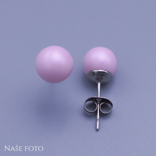 Náušnice Swarovski pastelové perly 8mm - výber farieb