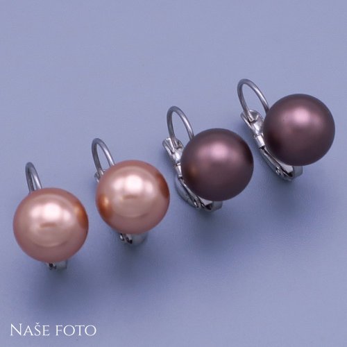 Náušnice kuličky 12mm z chirurgické oceli Swarovski elements