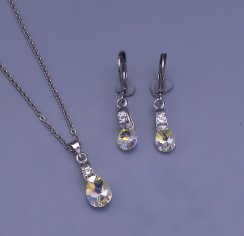 Dětská souprava Swarovski slzičky Crystal AB