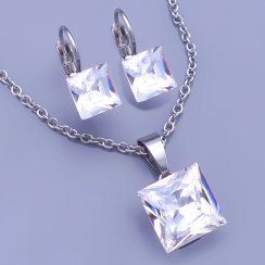 Souprava Swarovski kostky Crystal ( čirá)