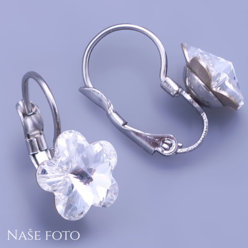 Detské náušnice Swarovski kytičky 10mm výber farieb