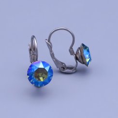 Náušnice Swarovski erinite shimmer  ( modrá ) 8mm
