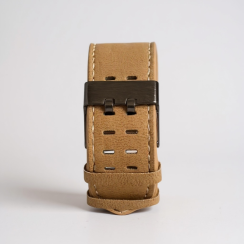 Pánske hodinky v čierno-hnedom prevedení s koženkovým remienkom