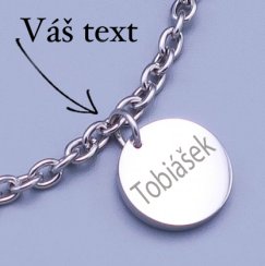 Náramok s príveskom možnosť gravírovanie