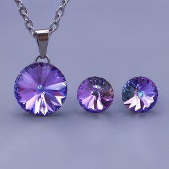 Souprava Swarovski rivoli 8mm - 12mm Vitrail Light