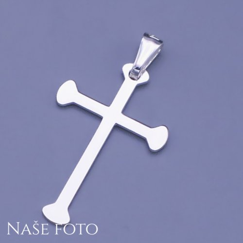Jemný stříbrný přívěsek - hladký kříž