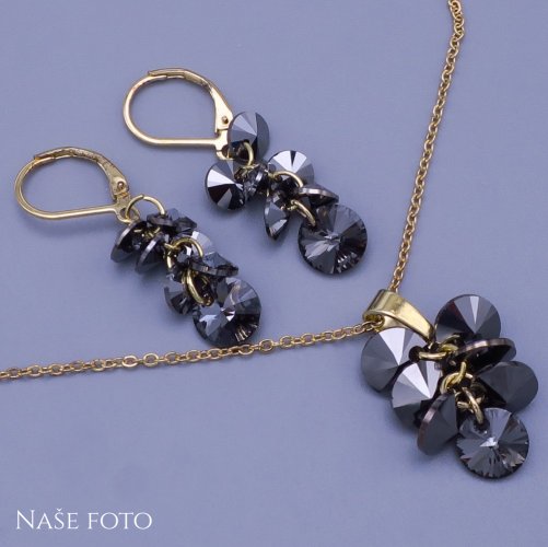 Souprava Swarovski Silver Night zlacená