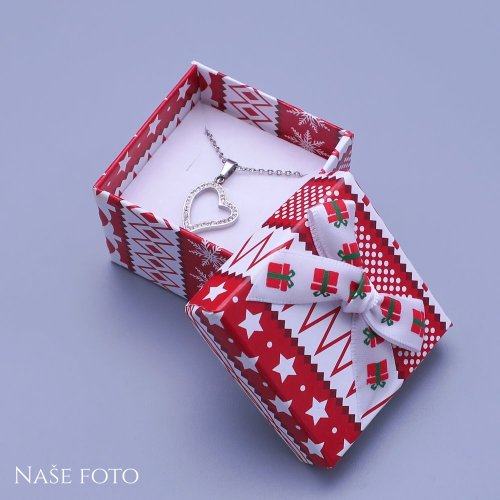 Krabička na šperky s Vianočnými motívmi 5x5cm