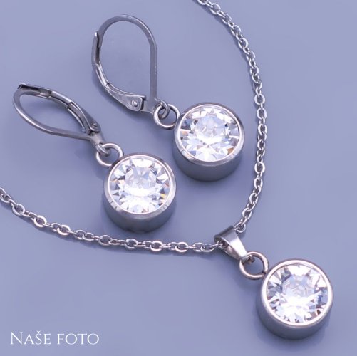 Souprava Swarovski rivoli -kolečka Crystal (čirá)