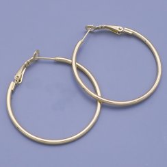 Pozlacené náušnice kruhy 40mm z chirurgické oceli