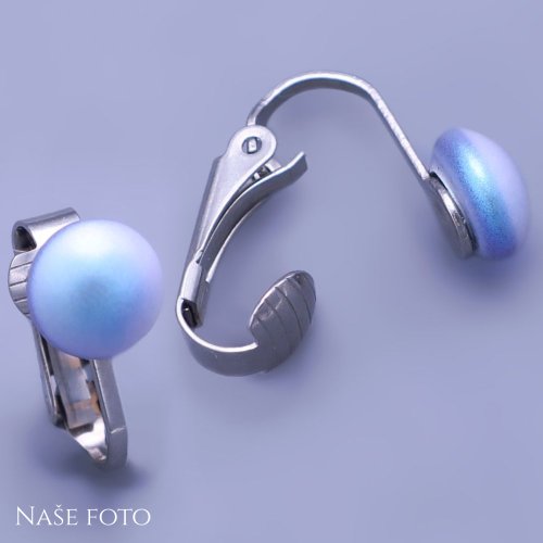 Náušnice klipsy  Swarovski perle - výběr barev