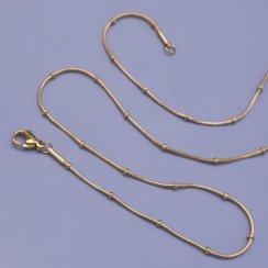 Pozlátená retiazka lanko s guličkami z chirurgickej ocele