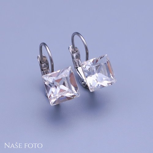 Náušnice Swarovski kostky 8 mm výběr barev