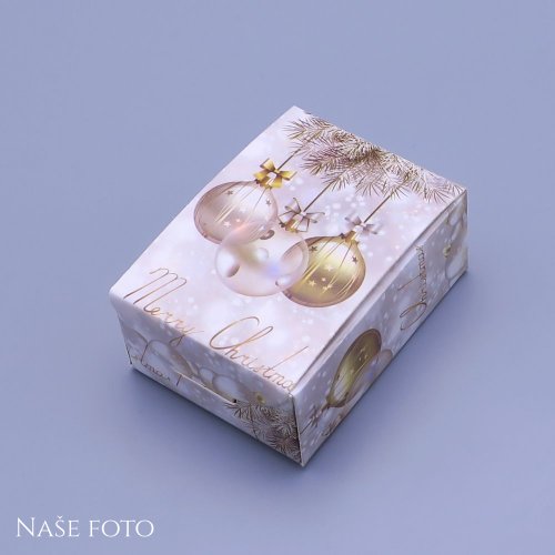Krabička na šperky s Vianočnými motívmi 7,5x5,5cm
