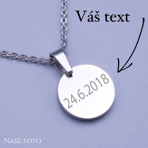 Prívesok koliesko 14mm možnosť gravírovanie