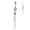 Piercing do pupku s retiazkami z chirurgickej ocele