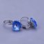 Náušnice Swarovski srdíčka 10mm light saphire z chirurgické oceli