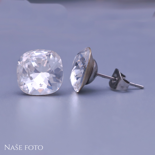 Swarovski náušnice Crystal čirá 10 mm
