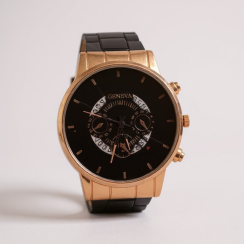 Pánské hodinky GENEVA Elegant – černo-zlaté