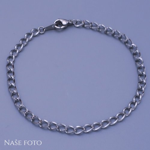 Náramek pancer 4mm z chirurgické oceli