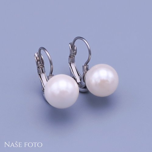 Náušnice kuličky White 7mm, 10mm,14mm