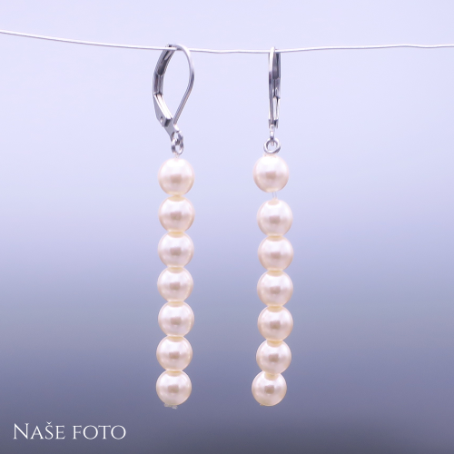 Náušnice ze Swarovski perliček - ocelové