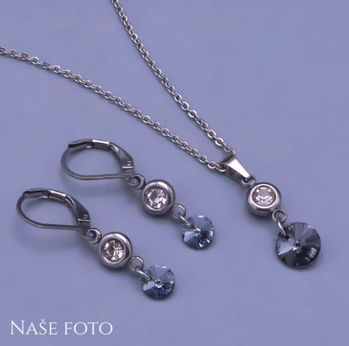 Souprava Swarovski Light Chrome s kamínkem