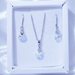 Súprava Swarovski kolieska 8mm Crystal AB