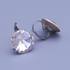 Náušnice Swarovski rivoli 16mm Crystal ( čirá )
