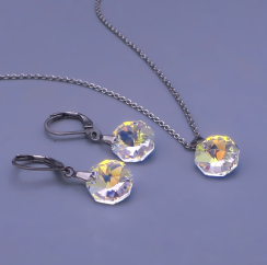 Souprava Swarovski Octagon 12mm Crystal AB