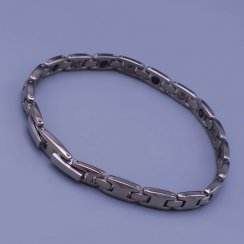 Klasický pevný dámský náramek z chirurgické oceli s magnetem