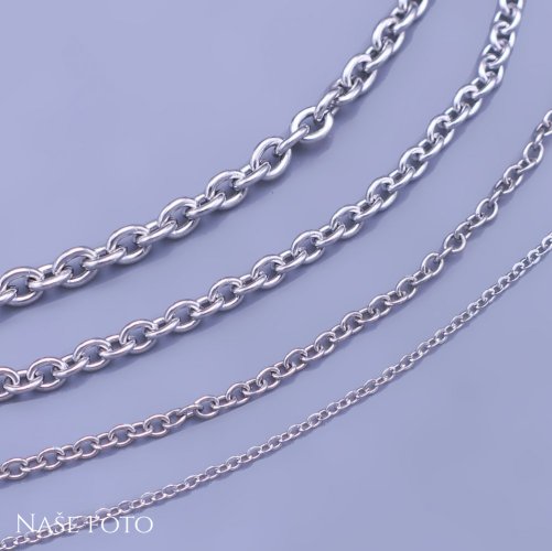 Řetízek šířka 1mm , 2mm , 3mm délka do 80cm