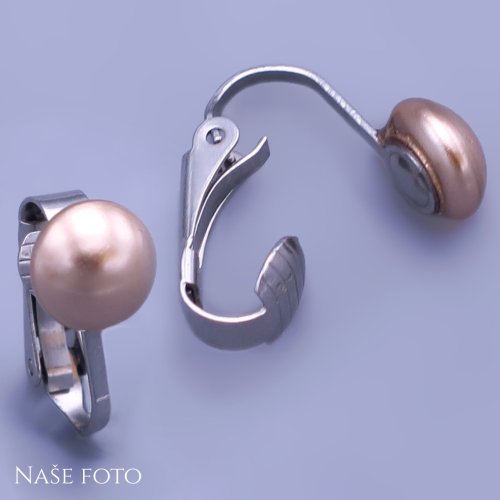Náušnice klipsy  Swarovski perle - výběr barev