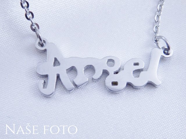 Přívěsek z chirurgické oceli ANGEL ( anděl ) s řetízkem