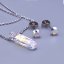 Souprava Swarovski 3D cuboid Crystal AB z chirurgické oceli